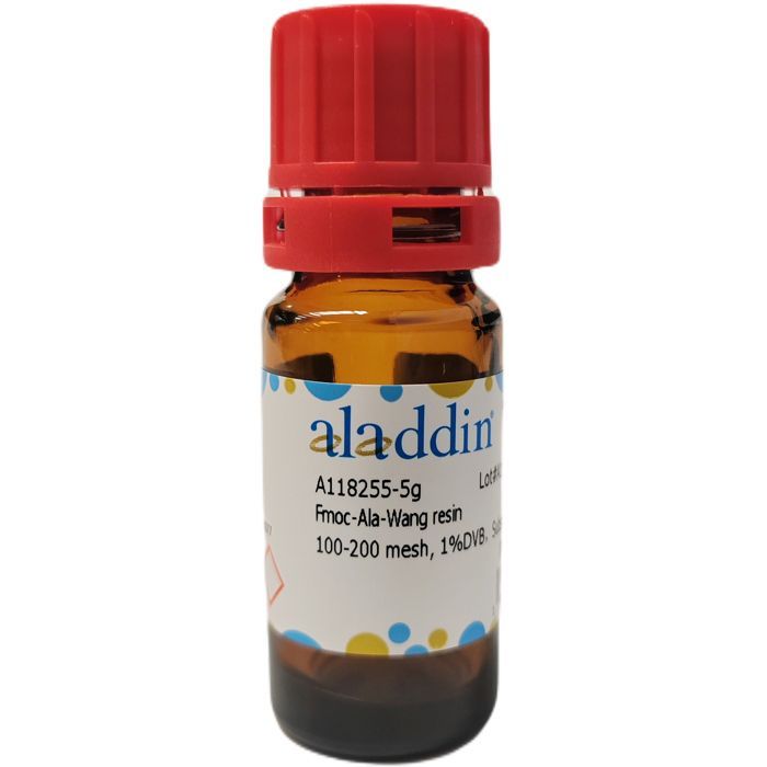 Fmoc-Ala-Wang resin - 100-200 mesh, 1%DVB，Substitution 0.3-0.8mmol/g  by Aladdin Scientific