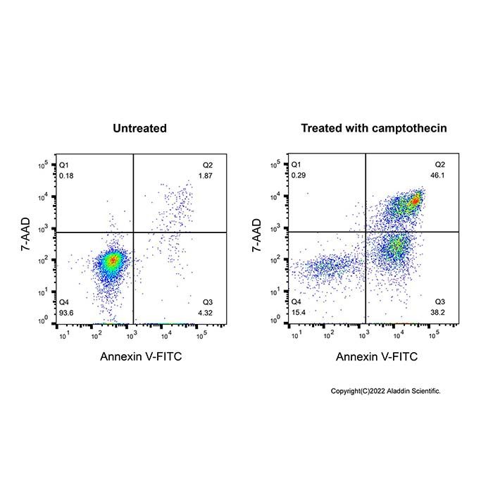 Annexin V-FITC/7-AAD Apoptosis Detection Kit - BioReagent, Biological Stain, for microscopy, Suitable for Immunofluorescence(IF), ready-to-use, high purity