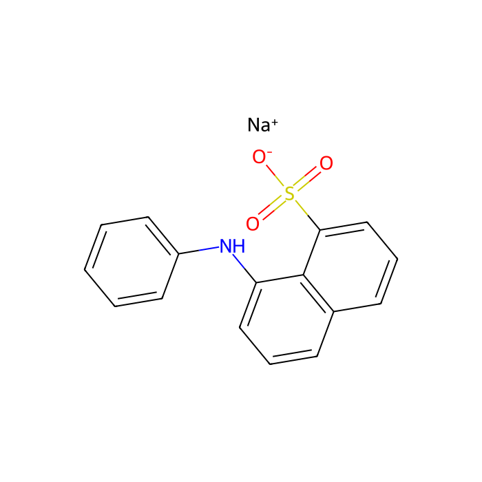 ANS-Na (=Sodium 8-Anilino-1-naphthalenesulfonate) [Hydrophobic fluorescent probe] - ≥97% CAS No(1445-19-8) by Aladdin Scientific