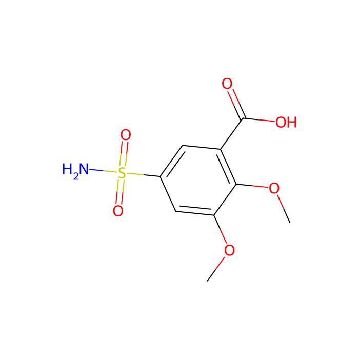 5-(Aminosulfonyl)-2,3-dimethoxybenzoic Acid - ≥98% CAS No(66644-80-2) by Aladdin Scientific