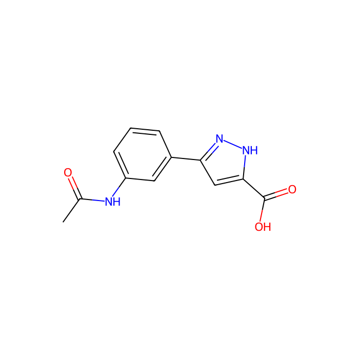 5-(3-Acetamidophenyl)-1H-pyrazole-3-carboxylic acid - ≥95% CAS No(1240061-39-5) by Aladdin Scientific