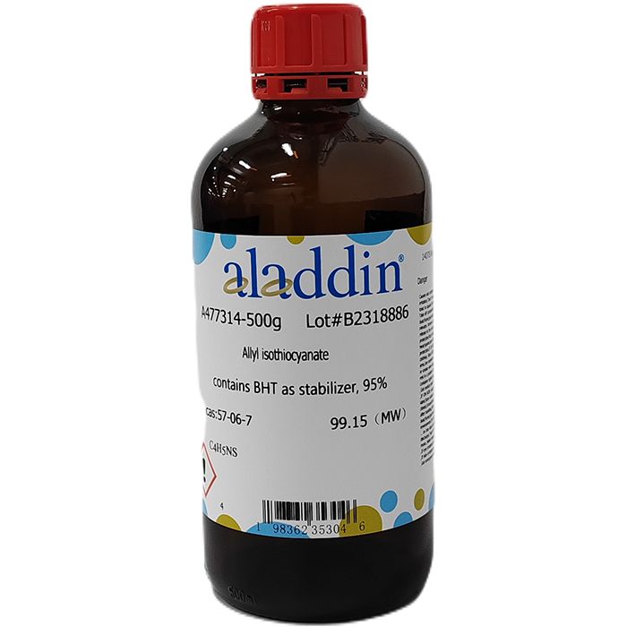Allyl isothiocyanate - ≥95%, stabilized with BHT CAS No(57-06-7) by Aladdin Scientific