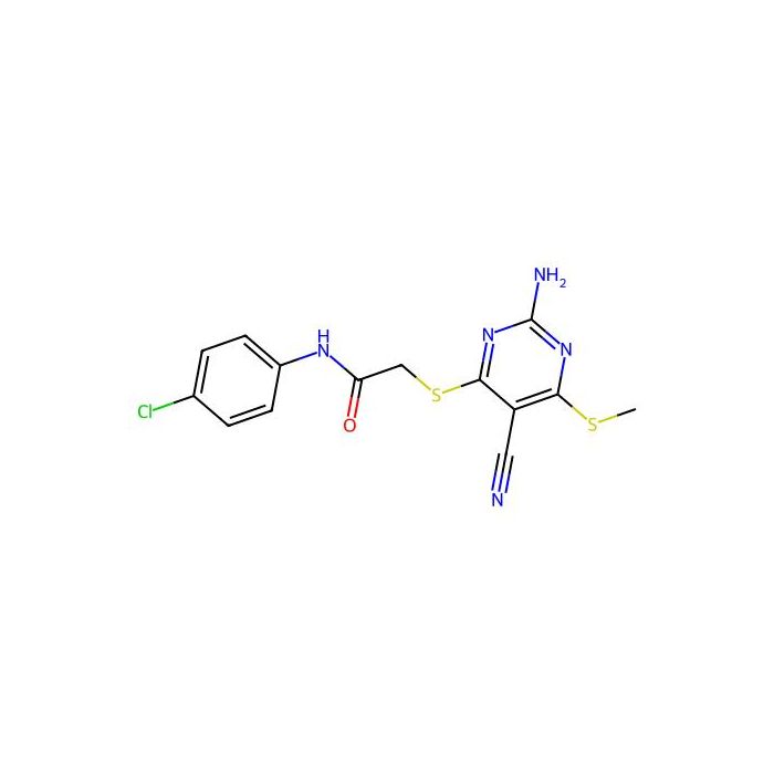 2-{[2-amino-5-cyano-6-(methylsulfanyl)pyrimidin-4-yl]sulfanyl}-N-(4-chlorophenyl)acetamide -  CAS No(A668662) by Aladdin Scientific