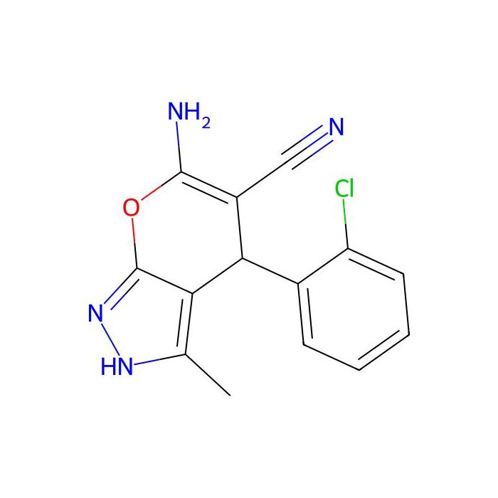 6-Amino-4-(2-chlorophenyl)-3-methyl-2,4-dihydropyrano[2,3-c]pyrazole-5-carbonitrile -  CAS No(A668729) by Aladdin Scientific