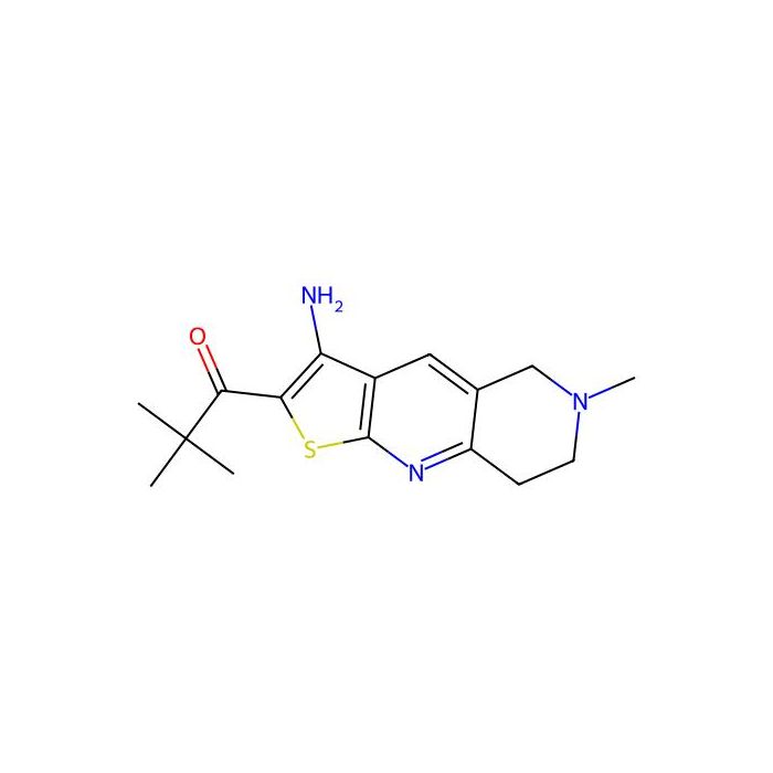 1-(3-Amino-6-methyl-5,6,7,8-tetrahydrothieno[2,3-b][1,6]naphthyridin-2-yl)-2,2-dimethyl-1-propanone - ≥90% CAS No(329935-01-5) by Aladdin Scientific