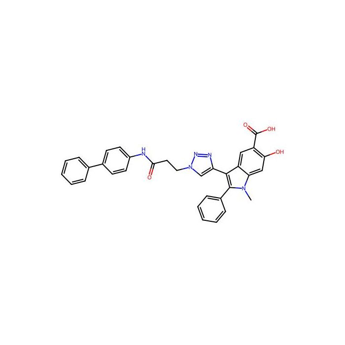 3-{1-[3-(biphenyl-4-ylamino)-3-oxopropyl]-1H-1,2,3-triazol-4-yl}-6-hydroxy-1-methyl-2-phenyl-1H-indole-5-carboxylic acid -  CAS No(1143579-78-5) by Aladdin Scientific