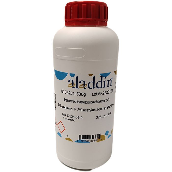 Bis(acetylacetonato)dioxomolybdenum(VI) - ≥97%, stabilized with 1~2% acetylacetone CAS No(17524-05-9) by Aladdin Scientific