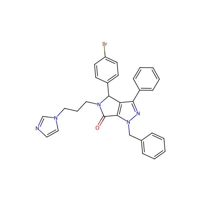 1-Benzyl-4-(4-bromophenyl)-5-(3-imidazol-1-ylpropyl)-3-phenyl-4H-pyrrolo[3,4-c]pyrazol-6-one -  CAS No(1542066-69-2) by Aladdin Scientific