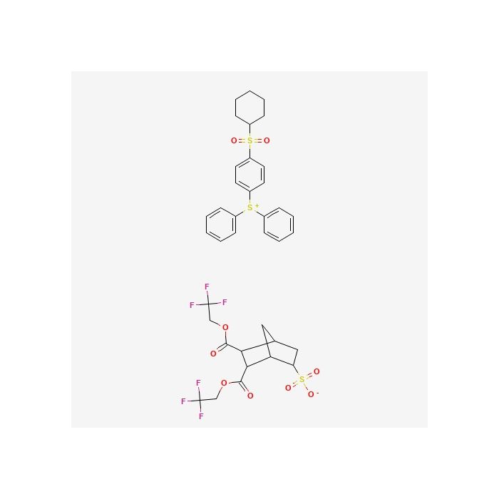 5,6-bis (2,2,2-trifluoroethoxycarbonyl) norbornene-2-sulfonate salt; (4-cyclohexylsulfonylphenyl) - diphenylsulfonium salt - ≥99%,Single Metal≤20ppb;Total Metal≤100ppb CAS No(1379516-10-5) by Aladdin Scientific