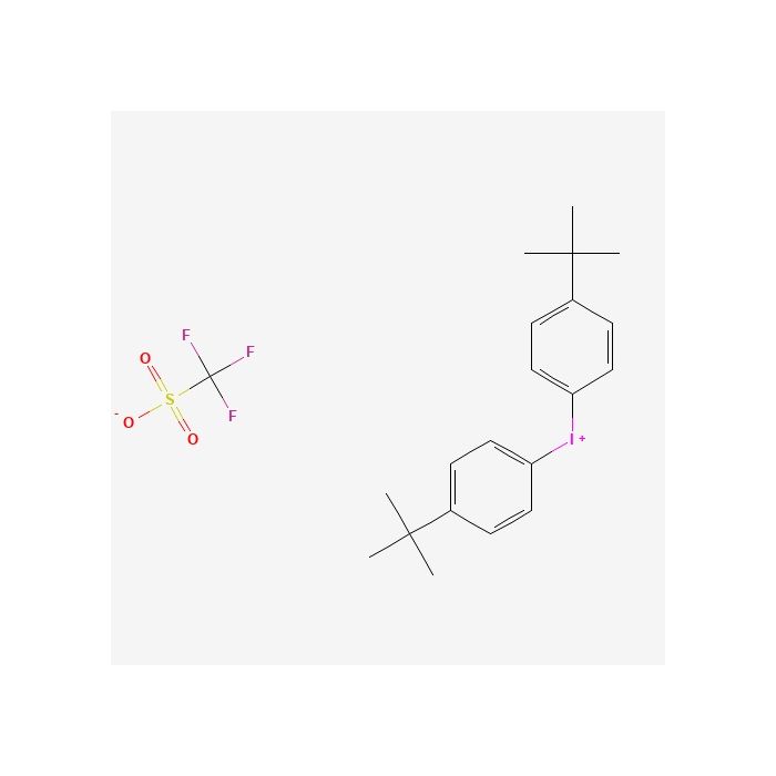 Bis (4-tert-butylphenyl) iodonium salt: trifluoromethanesulfonate(1:1) - ≥99%,Single Metal≤20ppb;Total Metal≤100ppb CAS No(84563-54-2) by Aladdin Scientific