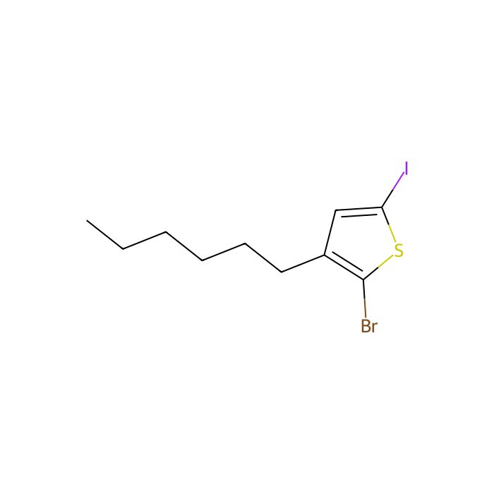 2-Bromo-3-hexyl-5-iodothiophene - ≥97%, stabilized with Copper chip CAS No(160096-76-4) by Aladdin Scientific