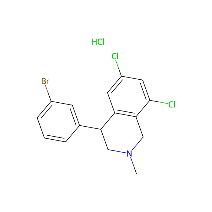 4-(3-bromophenyl)-6,8-dichloro-2-methyl-1,2,3,4-tetrahydroisoquinoline hydrochloride - ≥97% CAS No(543739-81-7) by Aladdin Scientific