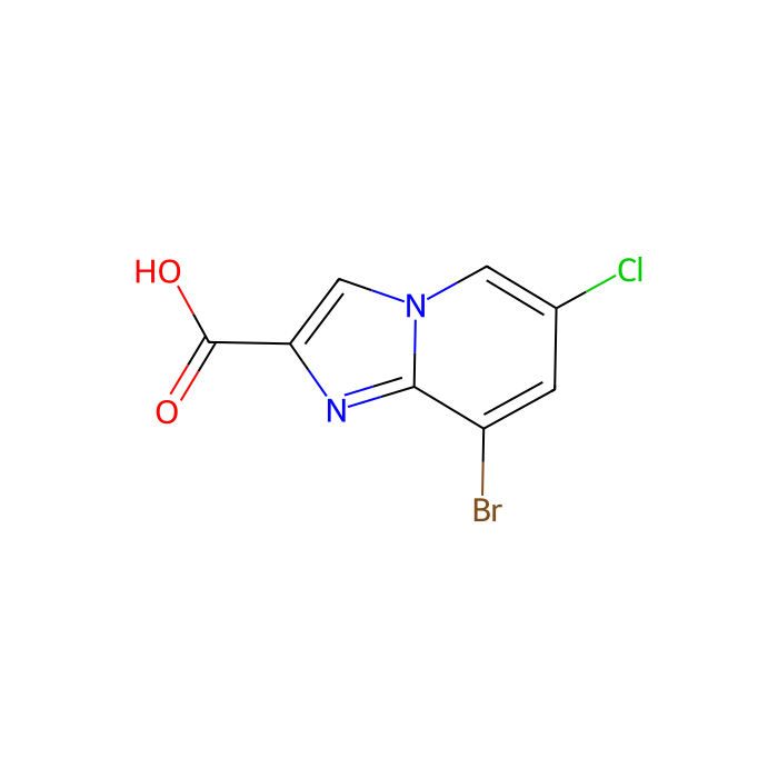 8-Bromo-6-chloroimidazo[1,2-a]pyridine-2-carboxylic acid - ≥98% CAS No(1000017-98-0) by Aladdin Scientific