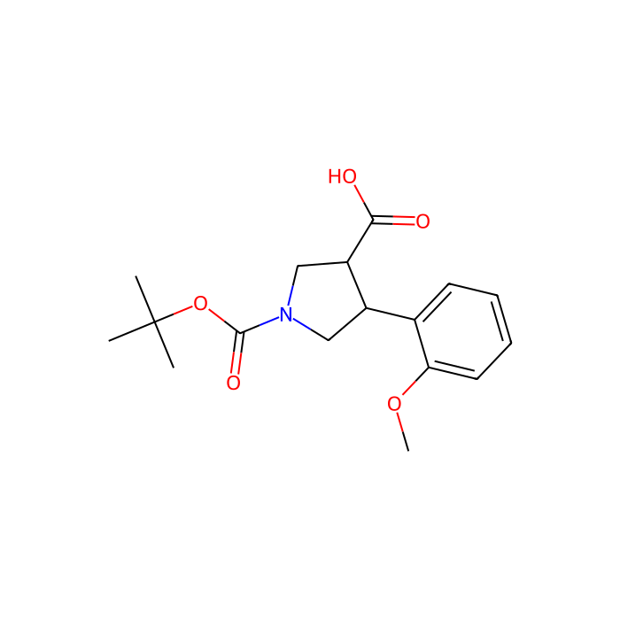 Boc-(+/-)-trans-4-(2-methoxy-phenyl)-pyrrolidine-3-carboxylic acid - ≥98% CAS No(1217689-78-5) by Aladdin Scientific