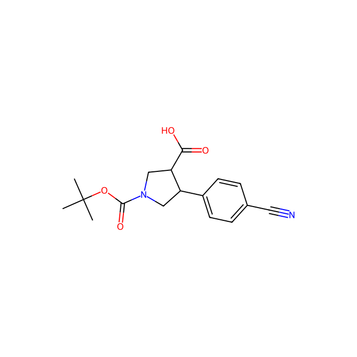 Boc-(+/-)-trans-4-(4-cyano-phenyl)-pyrrolidine-3-carboxylic acid - ≥95% CAS No(1217702-50-5) by Aladdin Scientific