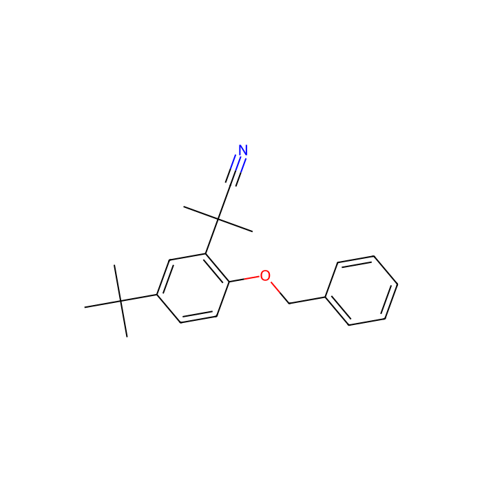2-(2-(Benzyloxy)-5-(tert-butyl)phenyl)-2-methylpropanenitrile - ≥98% CAS No(1246213-27-3) by Aladdin Scientific