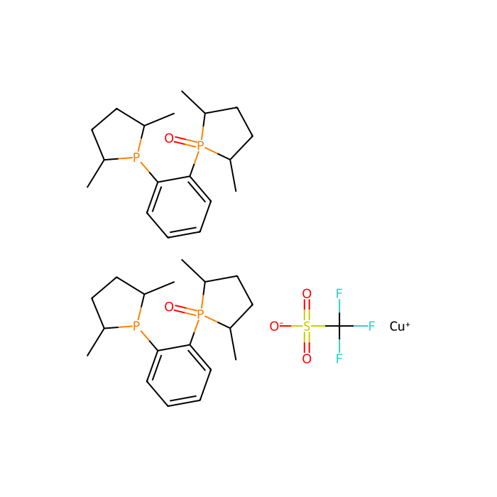 Bis{[1-(2R,5R)-2,5-dimethylphospholanyl]-[2-(2R,5R)-2,5-dimethylphospholanyl-1-oxide]benzene}copper(I) trifluoromethanesulfonate - ≥97% CAS No(874013-62-4) by Aladdin Scientific