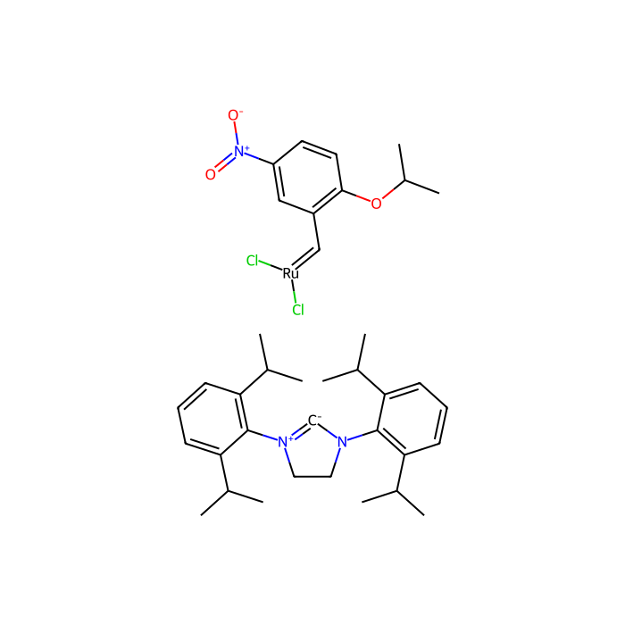 1,3-Bis(2,6-di-i-propylphenyl)imidazolidin-2-ylidene)(2-i-propoxy-5-nitrobenzylidene) ruthenium(II) dichloride Nitro-Grela SiPr -  CAS No(928795-51-1) by Aladdin Scientific