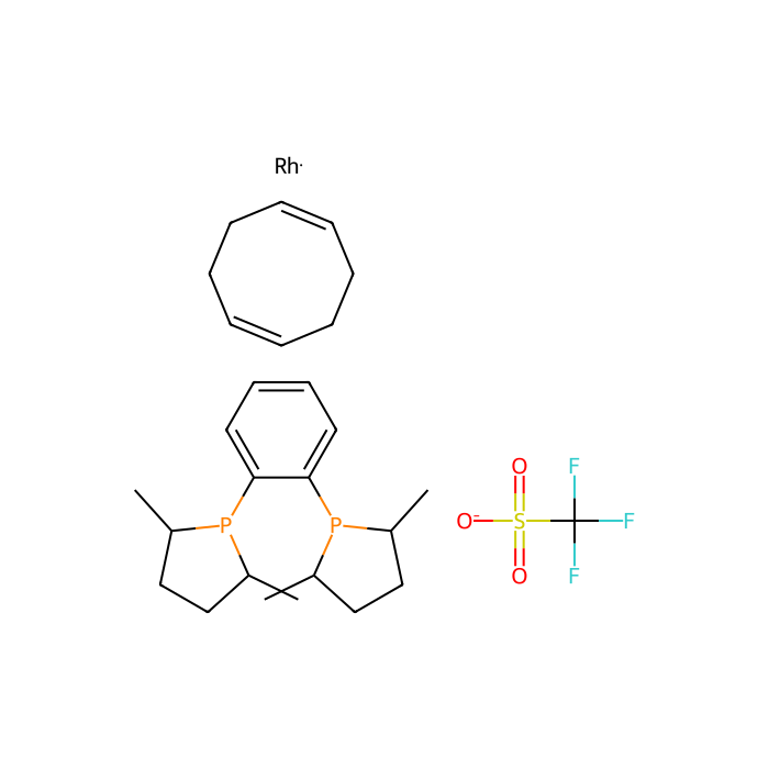 (+)-1,2-Bis((2S,5S)-2,5-dimethylphospholano)benzene(1,5-cyclooctadiene)rhodium(I)trifluoromethanesulfonate - ≥98%, (S,S)-Me-DUPHOS-Rh CAS No(136705-75-4) by Aladdin Scientific
