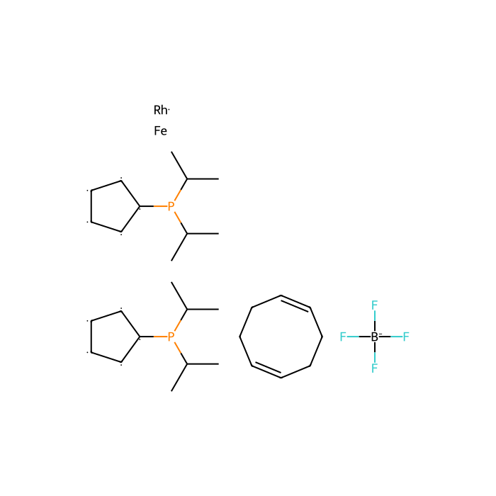 1,1''-Bis(di-i-propylphosphino)ferrocene(1,5-cyclooctadiene)rhodium(I) tetrafluoroborate - ≥98% CAS No(157772-65-1) by Aladdin Scientific