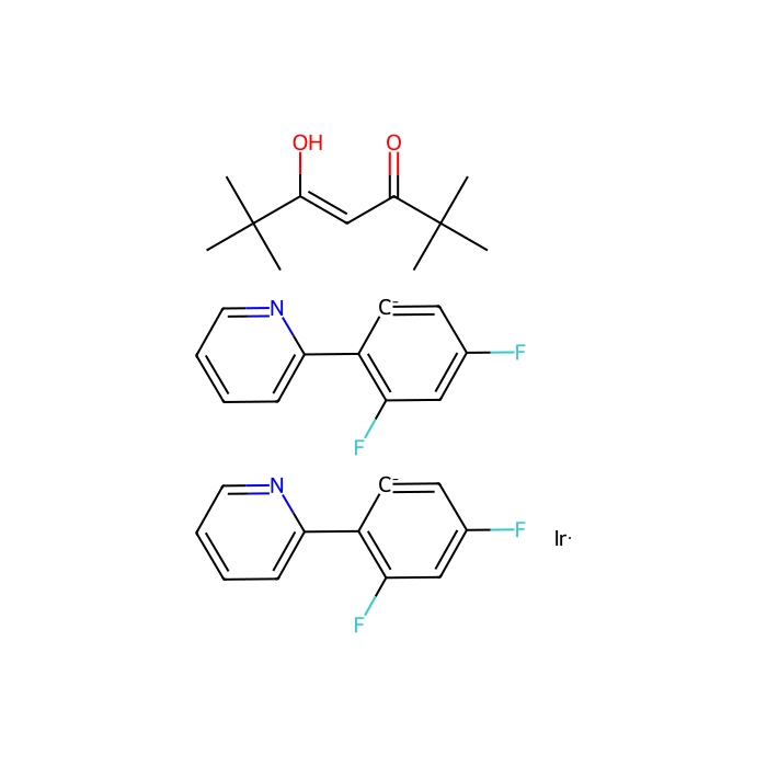 Bis[3,5-difluoro-2-(2-pyridinyl-κN)phenyl-κC](2,2,6,6-tetramethyl-3,5-heptanedionato-κO,κO')iridium(III) - ≥98% CAS No(562099-10-9) by Aladdin Scientific