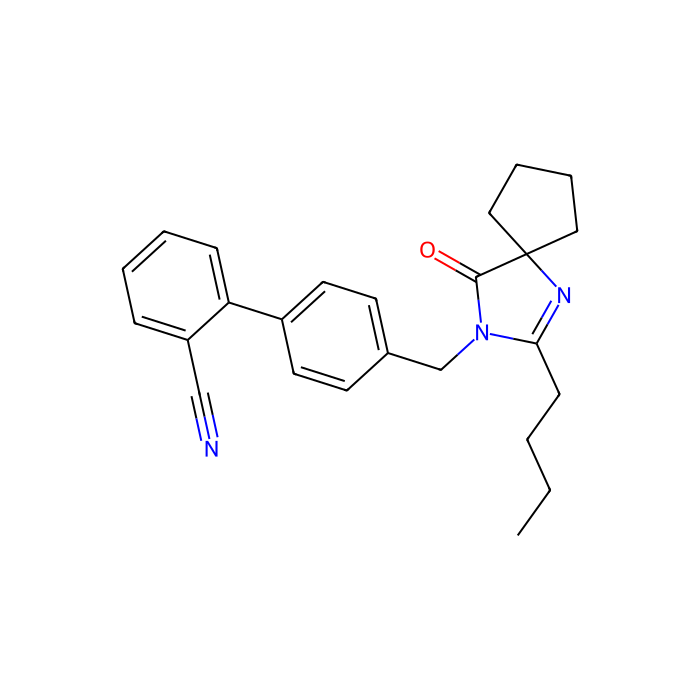 2-Butyl-3-[[2'-cyano-[1,1'-biphenyl]-4-yl]methyl]-1,3-diazaspiro[4,4]non-1-en-4-one - ≥97% CAS No(138401-24-8) by Aladdin Scientific