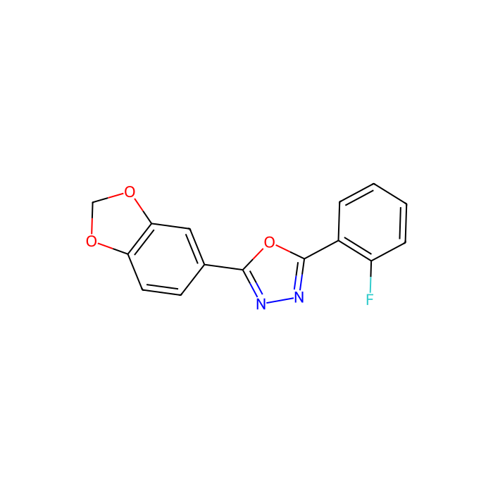 2-(1,3-benzodioxol-5-yl)-5-(2-fluorophenyl)-1,3,4-oxadiazole - 10mM in DMSO CAS No(69785-85-9) by Aladdin Scientific