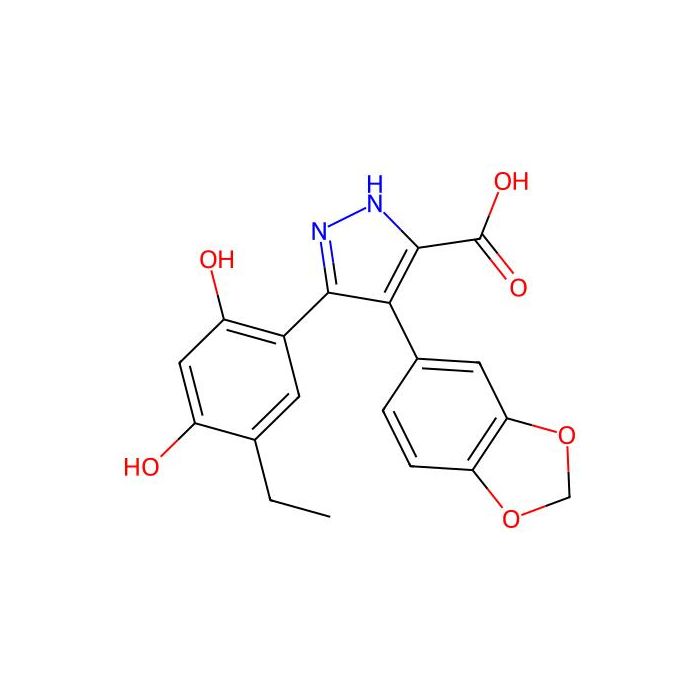 4-(1,3-Benzodioxol-5-YL)-5-(5-ethyl-2,4-dihydroxyphenyl)-2H-pyrazole-3-carboxylic acid -  CAS No(B668360) by Aladdin Scientific
