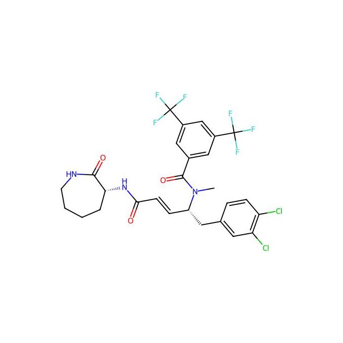 Benzamide, N-((1R,2E)-1-((3,4-dichlorophenyl)methyl)-4-(((3R)-hexahydro-2-oxo-1H-azepin-3-yl)amino)-4-oxo-2-butenyl)-N-methyl-3,5-bis(trifluoromethyl)- -  CAS No(398507-81-8) by Aladdin Scientific