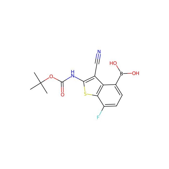 [2-(tert-butoxycarbonylamino)-3-cyano-7-fluoro-benzothiophen-4-yl]boronic acid - ≥97% CAS No(2892621-47-3) by Aladdin Scientific