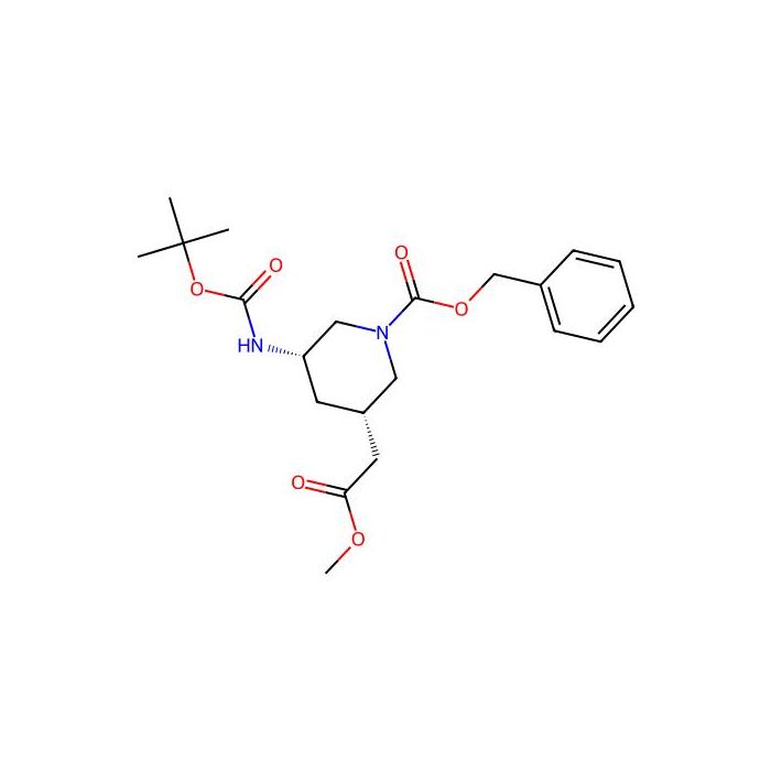 benzyl cis-3-(tert-butoxycarbonylamino)-5-(2-methoxy-2-oxo-ethyl)piperidine-1-carboxylate - ≥97% CAS No(2940857-10-1) by Aladdin Scientific