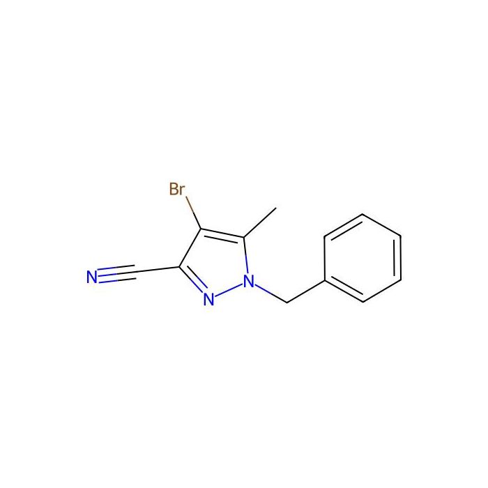 1-Benzyl-4-bromo-5-methyl-1H-pyrazole-3-carbonitrile - ≥98% CAS No(863752-24-3) by Aladdin Scientific