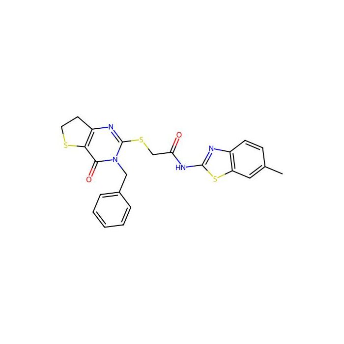 2-((3-benzyl-4-oxo-3,4,6,7-tetrahydrothieno[3,2-d]pyrimidin-2-yl)thio)-N-(6-methylbenzo[d]thiazol-2-yl)acetamide -  CAS No(877618-79-6) by Aladdin Scientific