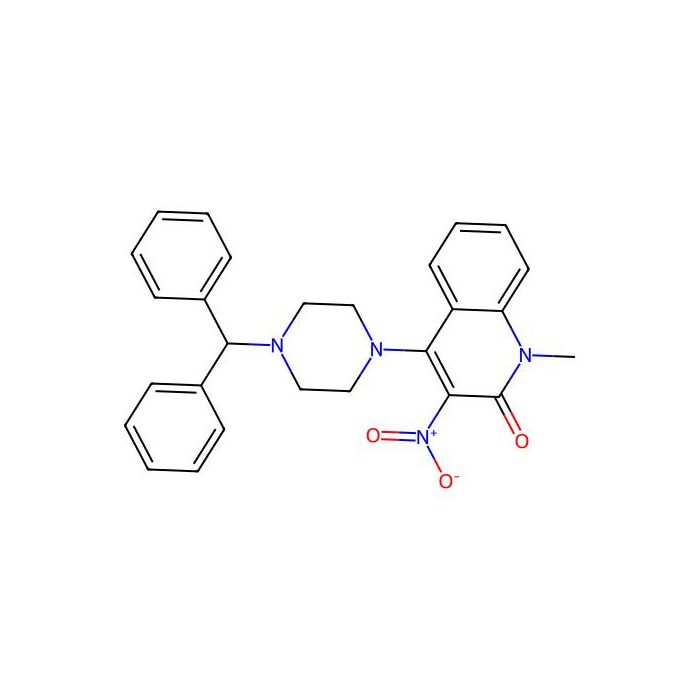 4-(4-Benzhydrylpiperazin-1-yl)-1-methyl-3-nitroquinolin-2-one - ≥99% CAS No(313552-29-3) by Aladdin Scientific