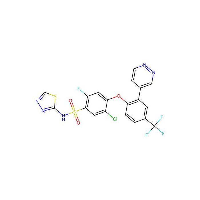 Benzenesulfonamide, 5-chloro-2-fluoro-4-[2-(4-pyridazinyl)-4-(trifluoromethyl)phenoxy]-N-1,3,4-thiadiazol-2-yl- - ≥99% CAS No(1235406-03-7) by Aladdin Scientific