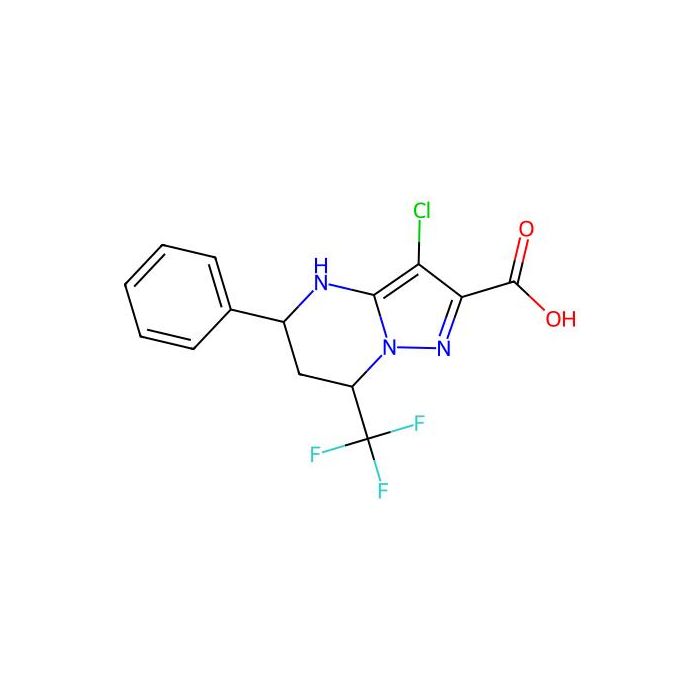3-Chloro-5-phenyl-7-(trifluoromethyl)-4,5,6,7-tetrahydropyrazolo[1,5-a]pyrimidine-2-carboxylic acid - ≥95% CAS No(312699-22-2) by Aladdin Scientific