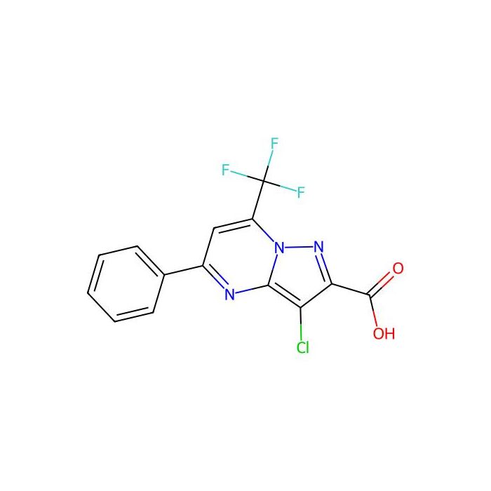 3-Chloro-5-phenyl-7-(trifluoromethyl)pyrazolo[1,5-a]pyrimidine-2-carboxylic acid - ≥97% CAS No(299405-80-4) by Aladdin Scientific