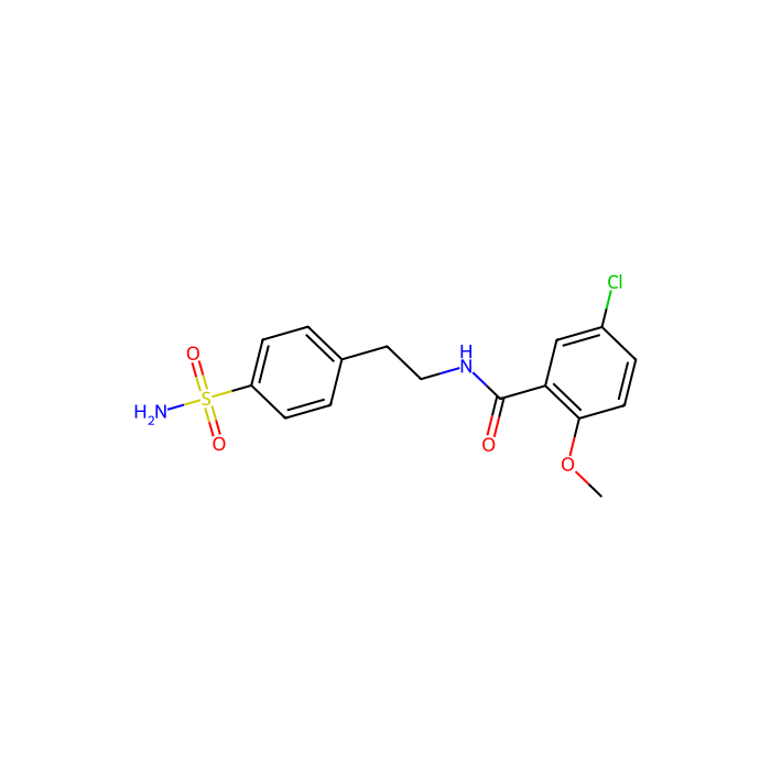 5-Chloro-2-methoxy-N-[2-(4-sulfamoylphenyl)ethyl]benzamide - ≥95% CAS No(16673-34-0) by Aladdin Scientific