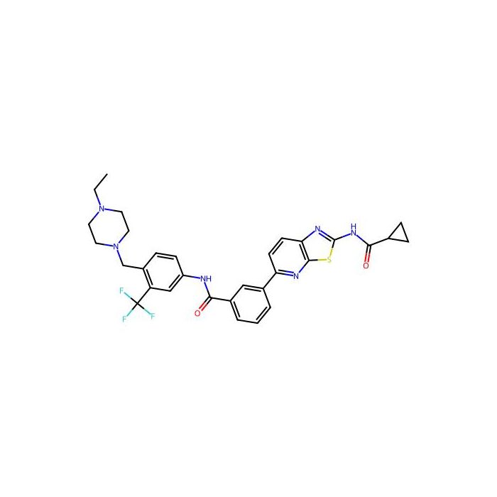 3-{2-[(cyclopropylcarbonyl)amino][1,3]thiazolo[5,4-b]pyridin-5-yl}-N-{4-[(4-ethylpiperazin-1-yl)methyl]-3-(trifluoromethyl)phenyl}benzamide - ≥99% CAS No(1258391-13-7) by Aladdin Scientific