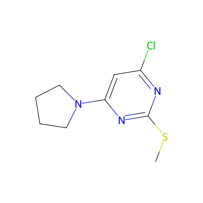 4-Chloro-2-(methylthio)-6-(pyrrolidin-1-yl)pyrimidine - ≥98% CAS No(339017-59-3) by Aladdin Scientific