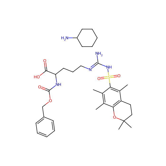 Cyclohexanamine (S)-2-(((benzyloxy)carbonyl)amino)-5-(3-((2,2,5,7,8-pentamethylchroman-6-yl)sulfonyl)guanidino)pentanoate - ≥95% CAS No(112160-33-5) by Aladdin Scientific