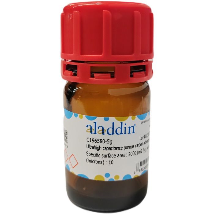 Ultrahigh capacitance porous carbon activated carbon - Specific surface area: 2000 (m2 / g) particle size (microns) : 10  by Aladdin Scientific