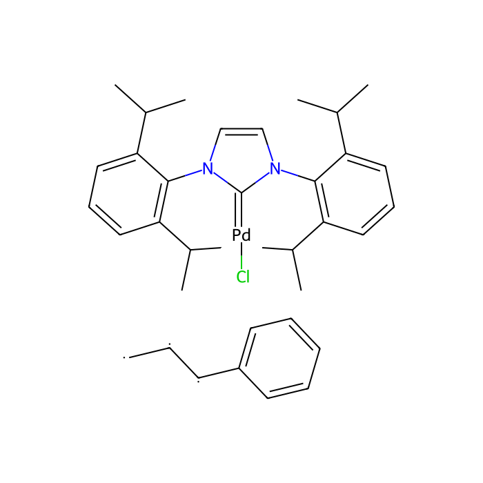 [1,3-Bis(2,6-diisopropylphenyl)imidazol-2-ylidene]chloro[3-phenylallyl]palladium(II), Chlorophenylallyl[1,3-bis(2,6-diisopropylphenyl)imidazol-2-ylidene]palladium (II) - ≥98% CAS No(884879-23-6) by Aladdin Scientific