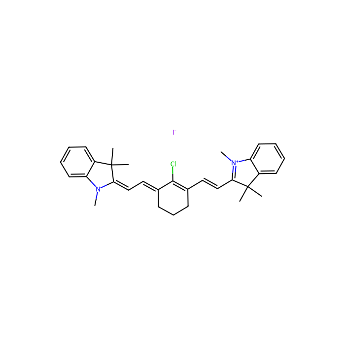 2-[2-[2-Chloro-3-[(1,3-dihydro-1,3,3-trimethyl-2H-indol-2-ylidene) ethylidene]-1-cyclohexen-1-yl]ethenyl]-1,3,3-trimethylindolium iodide - ≥98%(NMR) CAS No(56289-67-9) by Aladdin Scientific
