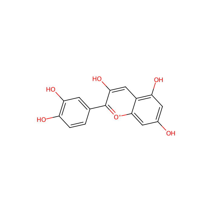 cyanidin cation - ≥25%, Source Blueberry Anthocyanins CAS No(13306-05-3) by Aladdin Scientific