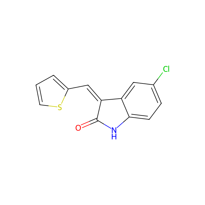 5-Chloro-3-(thiophen-2-ylmethylene)indolin-2-one - 10mM in DMSO CAS No(186611-58-5) by Aladdin Scientific