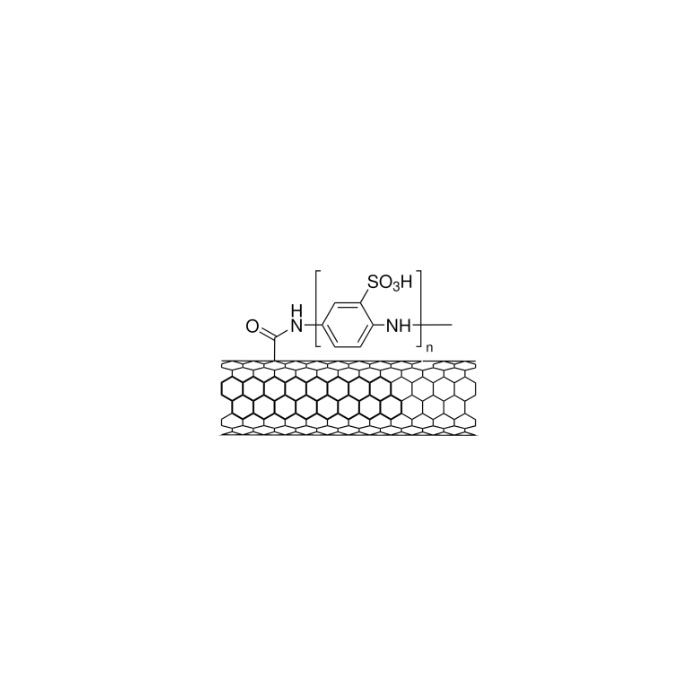 Carbon nanotube, single-walled, polyaminobenzene sulfonic acid functionalized - 75-85% carbon basis, D×L 1.1nm×0.5-1.0μm , bundle dimensions  C466795 by Aladdin Scientific