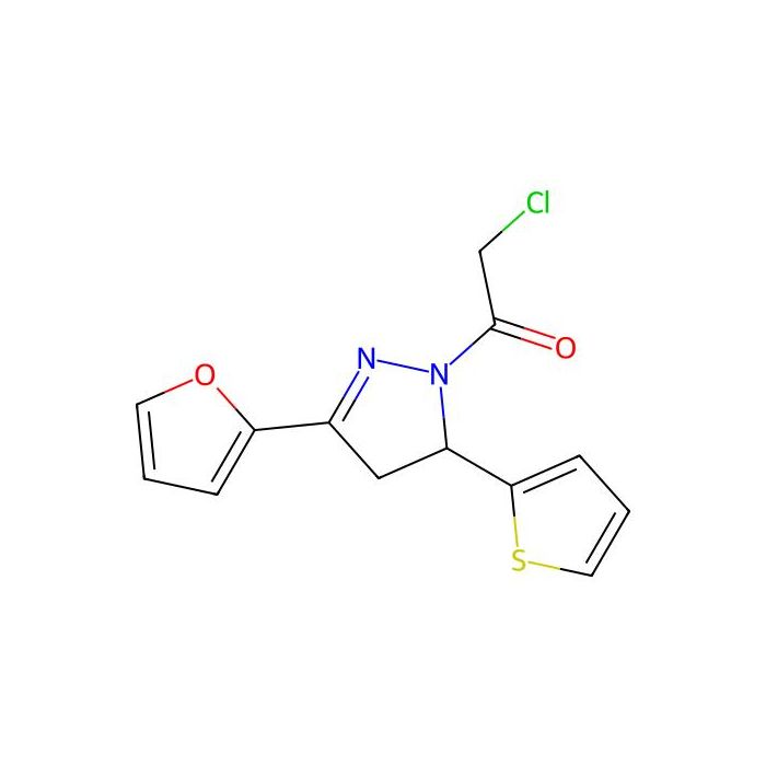 2-chloro-1-[3-(furan-2-yl)-5-(thiophen-2-yl)-4,5-dihydro-1H-pyrazol-1-yl]ethan-1-one -  CAS No(796106-54-2) by Aladdin Scientific