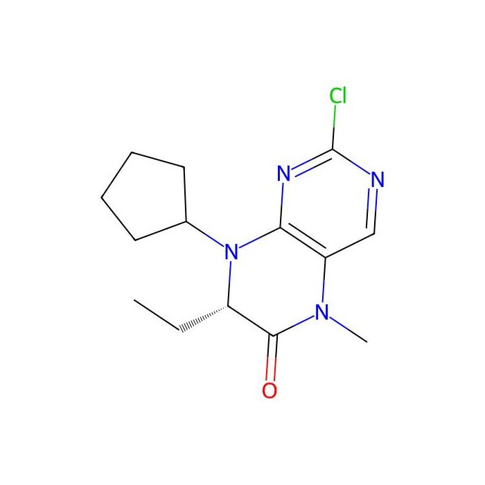 (7S)-2-chloro-8-cyclopentyl-7-ethyl-5-methyl-7H-pteridin-6-one - ≥97% CAS No(1280667-23-3) by Aladdin Scientific