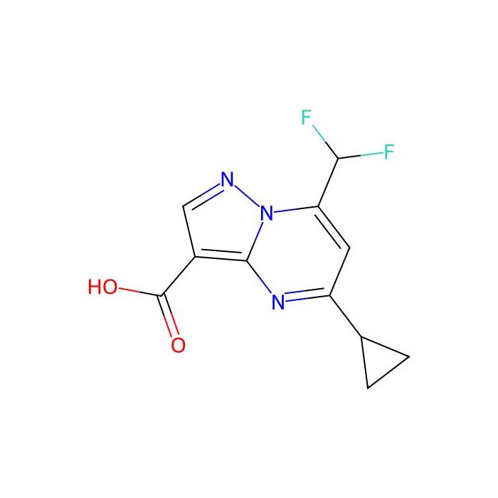 5-Cyclopropyl-7-(difluoromethyl)pyrazolo[1，5-a]pyrimidine-3-carboxylic acid - ≥95% CAS No(438227-80-6) by Aladdin Scientific